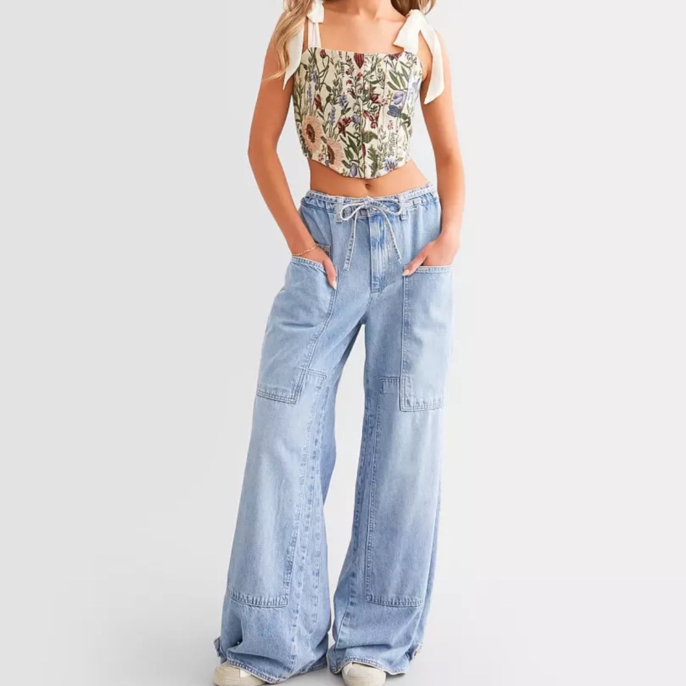 Free People CRVY Outlaw Wide Leg Jean - Picture 2 of 10